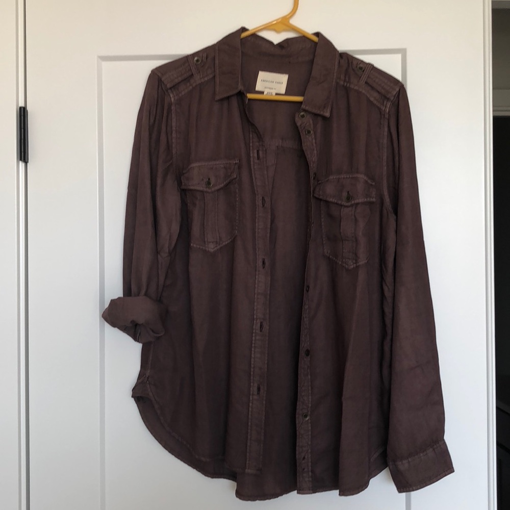 Boyfriend-Fit Button Up